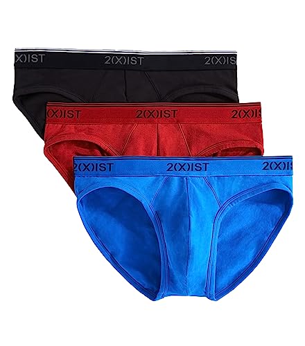 2(X)IST Baumwoll-Stretch-Unterhose, 3 Stück - Rot - Large von 2(x)ist