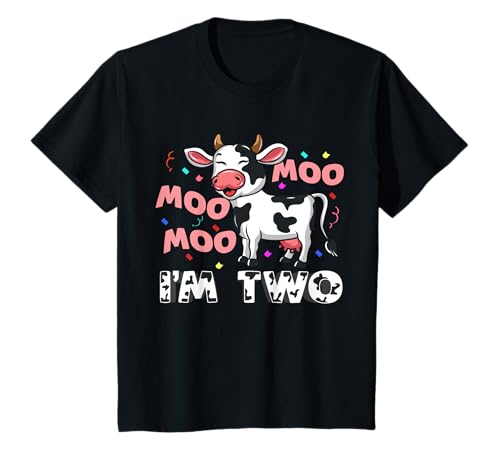Kinder Moo Moo Moo I'm Two Kuh 2. Geburtstag T-Shirt Kinder Moo Moo Moo I'm Two Kuh 2. Geburtstag T-Shirt von 2 Geburtstag Mädchen Junge Geschenk Outfits