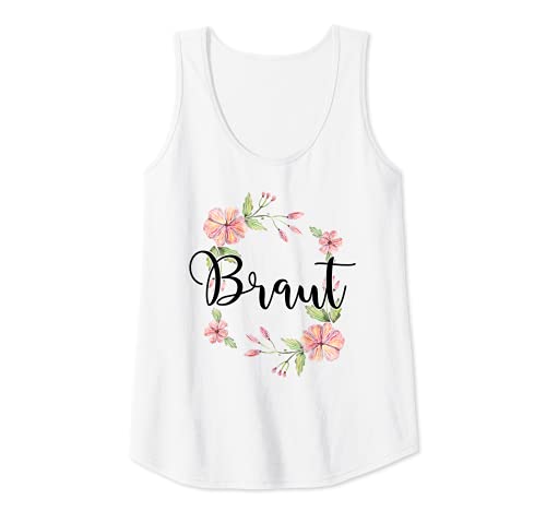 Damen Braut Bride to be Blumen Party JGA Verlobung Geschenk Tank Top Damen Braut Bride to be Blumen Party JGA Verlobung Geschenk Tank Top von 2 JGA Junggesellenabschied Blumenkranz Kollektion