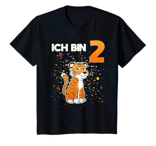 Kinder Ich Bin 2 Tiger Jahre 2. Geburtstag Jungen Zwei T-Shirt von 2 Jähriger Junge Kindergeburtstag Geschenk
