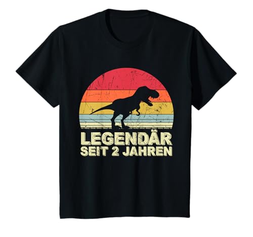 2 Jahre Geburtstag Dinosaurier T-Rex Jungen Dino Legendär T-Shirt von 2 Jahre Dino Geburtstag Junge Mädchen Geschenkidee