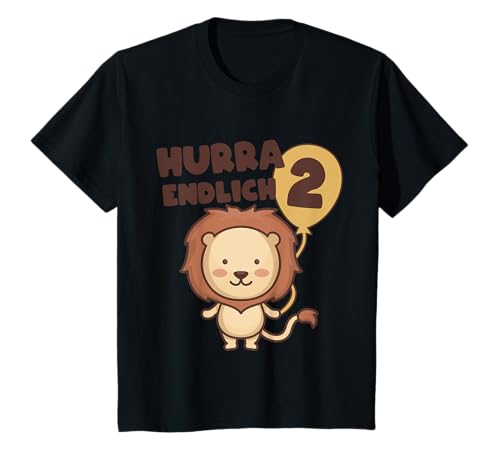 Kinder Geburtstag - Hurra Endlich 2 Löwe Geschenk T-Shirt von 2 Jahre Geburtstag Geschenke