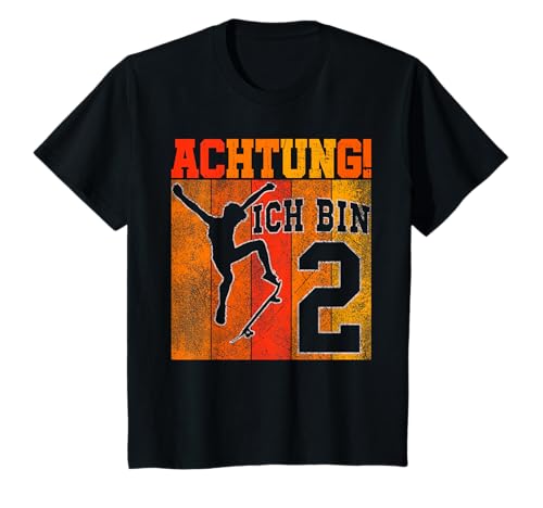 Kinder 2. Geburtstag Skateboard Jahrgang Skater 2 Jahre alt T-Shirt Kinder 2. Geburtstag Skateboard Jahrgang Skater 2 Jahre alt T-Shirt von 2 Jahre Geburtstagsparty Skater Vintage