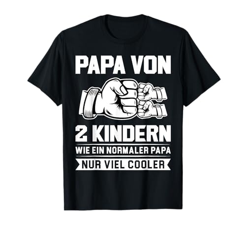 Papa von 2 Kindern Papa 2 Kinder T-Shirt Papa von 2 Kindern Papa 2 Kinder T-Shirt von 2 Kinder & Väter Geschenk-Idee