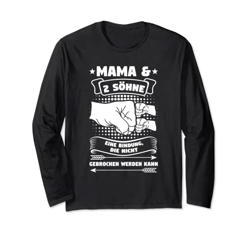 Mama & 2 Söhne Eine Bindung Mama 2 Söhne Langarmshirt von 2 Söhne & Söhne Geschenk