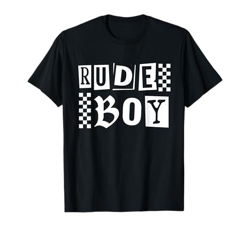Zweifarbiger Ska Music Rude Boy T-Shirt von 2 Tone Ska Rude Boy Ruder than You