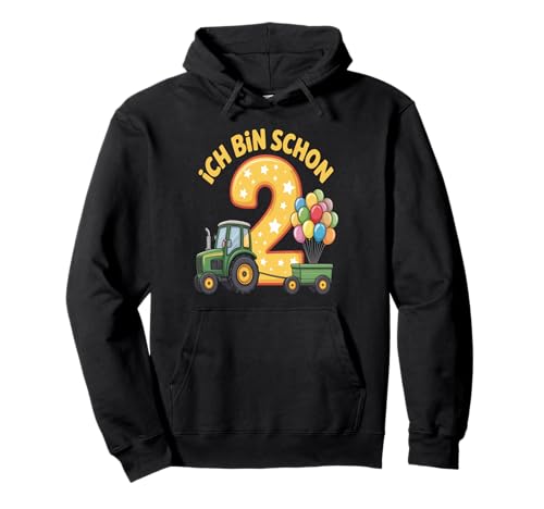 Kinder 2 Geburtstag Junge Traktor Outfit Ich Bin Schon 2 Pullover Hoodie von 2 Year Tractors Birthday