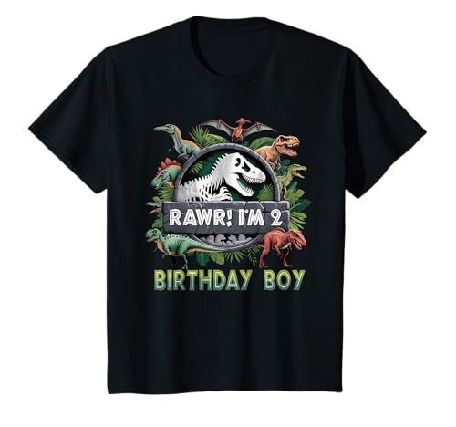 Kinder 2 Years Old Shirt 2nd Birthday Boy T Rex Dinosaurier Bday Gifts T-Shirt von 2 Years Old Gifts 2nd Dinosaur Birthday Boy Kids