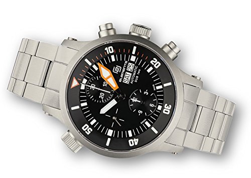 2 elements SUB Two Automatik Chronograph ETA Valjoux 7750 (Sandblasted) Stahlband von 2 elements