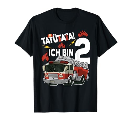 TATÜTATA! Ich bin 2 - 2. Geburtstag - Feuerwehr - Kinder T-Shirt TATÜTATA! Ich bin 2 - 2. Geburtstag - Feuerwehr - Kinder T-Shirt von 2. Geburtstag - 2 Jahre alt - Geschenk Jungen