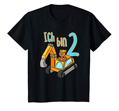 Kinder Bagger Geburtstagsshirt 2 Jahre Bagger Jungs 2. Geburtstag T-Shirt von 2. Geburtstag Bagger Jungen Geschenk-Ideen