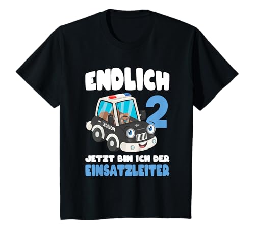 Kinder Endlich 2 Jetzt Bin Ich Der Einsatzleiter Geburtstag Polizei T-Shirt Kinder Endlich 2 Jetzt Bin Ich Der Einsatzleiter Geburtstag Polizei T-Shirt von 2. Geburtstag Geschenk 2 Jahre Kindergeburtstag