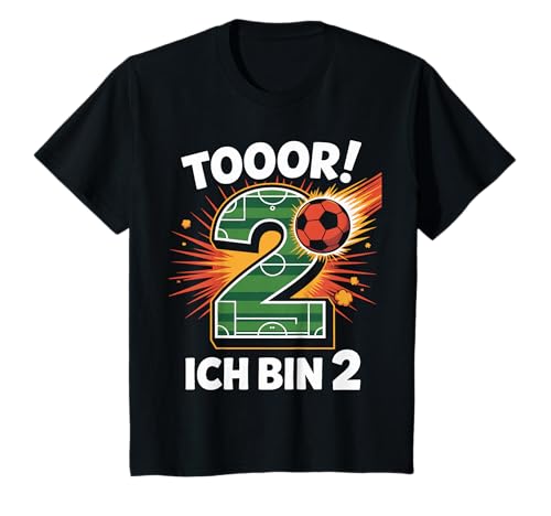 Kinder Toor Ich Bin 2 2.Geburtstag Fußball Junge 2 Jahre Cooles T-Shirt Kinder Toor Ich Bin 2 2.Geburtstag Fußball Junge 2 Jahre Cooles T-Shirt von 2. Geburtstag Junge Fußball Geschenkidee Tshirts
