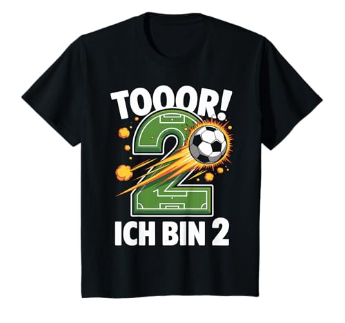 Kinder Toor Ich Bin 2 2.Geburtstag Fußball Junge 2 Jahre Cooles T-Shirt Kinder Toor Ich Bin 2 2.Geburtstag Fußball Junge 2 Jahre Cooles T-Shirt von 2. Geburtstag Junge Fußball Geschenkidee Tshirts
