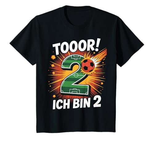 Kinder Toor Ich Bin 2 2.Geburtstag Fußball Junge 2 Jahre Cooles T-Shirt Kinder Toor Ich Bin 2 2.Geburtstag Fußball Junge 2 Jahre Cooles T-Shirt von 2. Geburtstag Junge Fußball Geschenkidee Tshirts