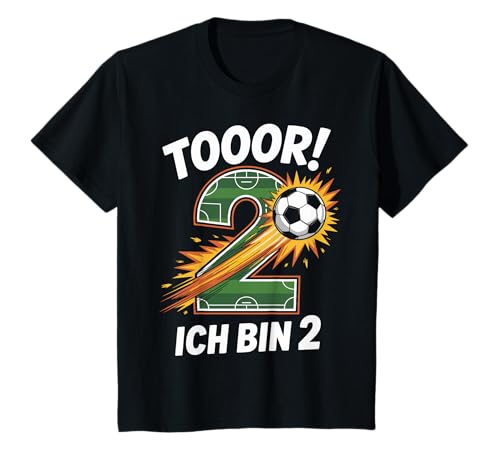 Kinder Toor Ich Bin 2 2.Geburtstag Fußball Junge 2 Jahre Cooles T-Shirt Kinder Toor Ich Bin 2 2.Geburtstag Fußball Junge 2 Jahre Cooles T-Shirt von 2. Geburtstag Junge Fußball Geschenkidee Tshirts