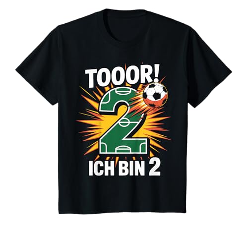Kinder Toor Ich Bin 2 2.Geburtstag Fußball Junge 2 Jahre Cooles T-Shirt Kinder Toor Ich Bin 2 2.Geburtstag Fußball Junge 2 Jahre Cooles T-Shirt von 2. Geburtstag Junge Fußball Geschenkidee Tshirts