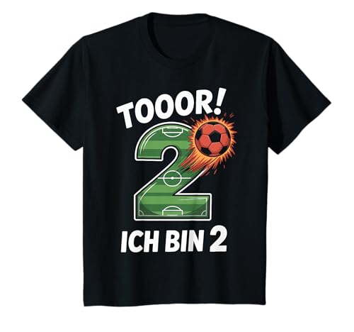 Kinder Toor Ich Bin 2 2.Geburtstag Fußball Junge 2 Jahre Cooles T-Shirt Kinder Toor Ich Bin 2 2.Geburtstag Fußball Junge 2 Jahre Cooles T-Shirt von 2. Geburtstag Junge Fußball Geschenkidee Tshirts