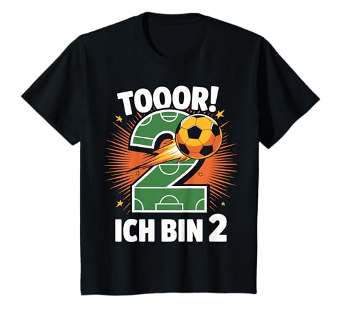 Kinder Toor Ich Bin 2 2.Geburtstag Fußball Junge 2 Jahre Cooles T-Shirt Kinder Toor Ich Bin 2 2.Geburtstag Fußball Junge 2 Jahre Cooles T-Shirt von 2. Geburtstag Junge Fußball Geschenkidee Tshirts