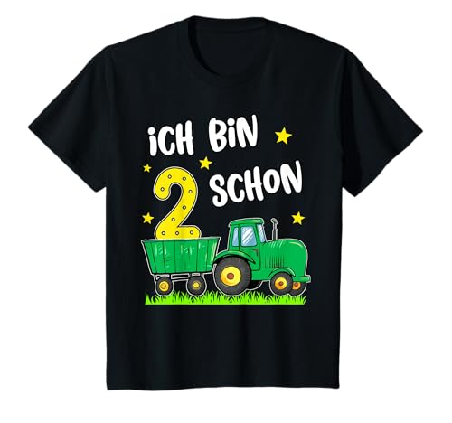 Kinder 2 Geburtstag Junge Trecker Traktor 2 Zweiter Jahre Junge T-Shirt von 2. Geburtstag Junge Trecker