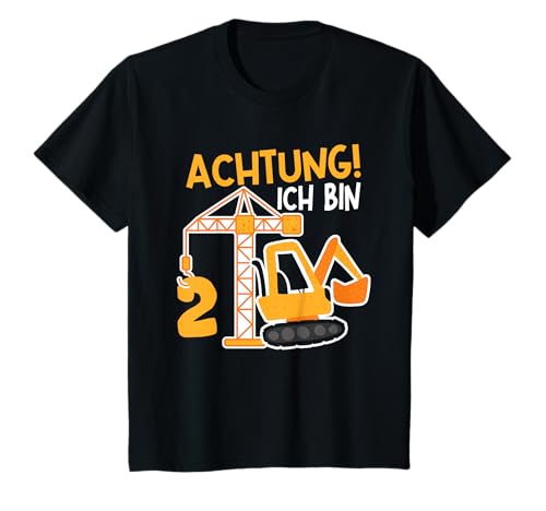 Achtung Ich Bin 2 Jahre Bagger Geburtstag Jungen T-Shirt Achtung Ich Bin 2 Jahre Bagger Geburtstag Jungen T-Shirt von 2. Geburtstag Jungen