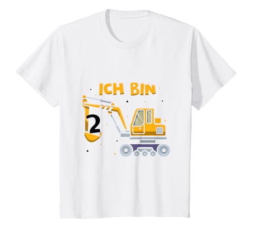 Kinder Bagger Design Ich Bin 2. Jahre 2. Geburtstag Baggern T-Shirt Kinder Bagger Design Ich Bin 2. Jahre 2. Geburtstag Baggern T-Shirt von 2. Kindergeburtstag Bagger Kinder Geschenk Outfit