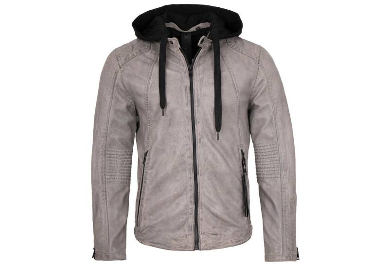 2.0 by Mauritius Lederjacke G2MAidon 2.0 by Mauritius - Herren Lederjacke Kapuze Lammnappa light grey von 2.0 by Mauritius