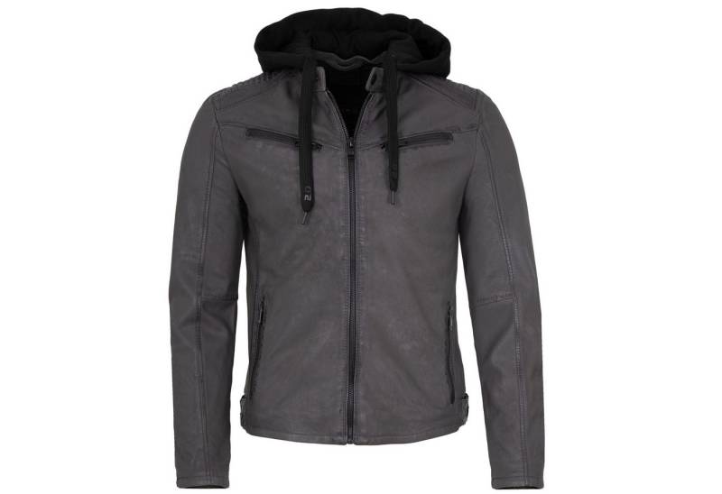 2.0 by Mauritius Lederjacke G2MNeiko 2.0 by Mauritius - Herren Lederjacke Kapuze Lammnubuk grau von 2.0 by Mauritius