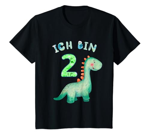 2.Geburtstag - Dino - Ich bin 2 Jungen Dinosaurier T-Shirt von 2.Jahre Dino Geburtstagsdeko Luftballons Girlanden