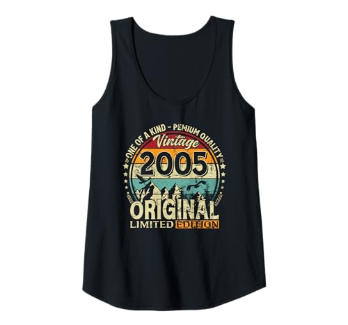 Damen 20. Geburtstag Mann Frau 20 Jahre Vintage 2005 Deko Lustig Tank Top von 20 Jahre Mann Frau Damen Herren Geburtstag