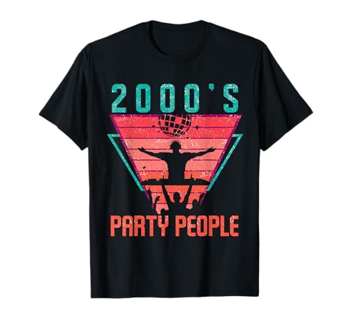 2000er Party Outfit 2000er Jahre 2000s Fashion Retro Vintage T-Shirt von 2000er Kleidung Damen Old School Kleidung Herren für Damen und Herren, Unisex, Kurzarm, T-Shirt, Schwarz, S (Klein) von 2000er Kleidung Damen Old School Kleidung Herren