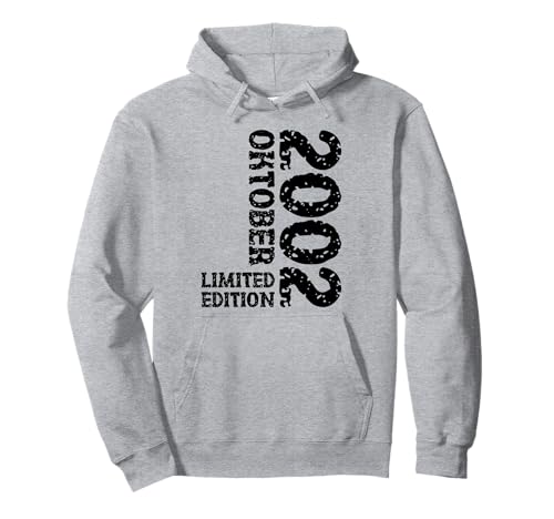 23. Geburtstag Frauen Männer Limited Edition Oktober 2002 Pullover Hoodie von 2002 Geburtstag Damen Herren Geburtstagsgeschenk