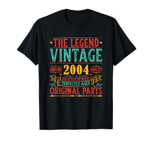 Vintage 2004 T-Shirt Herren Limited Edition BDay 2004 Geburtstag T-Shirt von 2004 Gift Vintage 2004 Birthday Gifts for Men