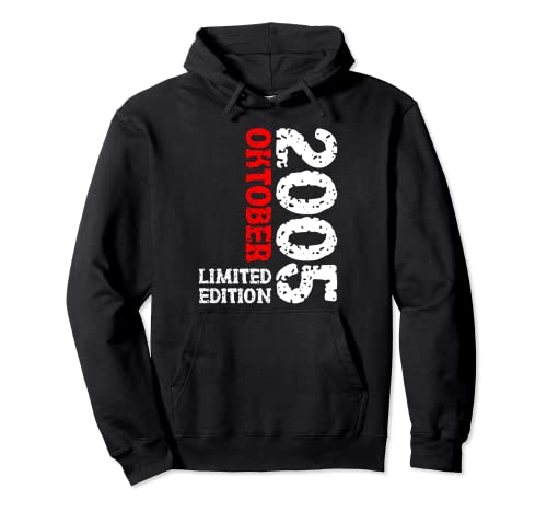 19. Geburtstag Frauen Männer Limited Edition Oktober 2005 Pullover Hoodie von 2005 Geburtstag Damen Herren Geburtstagsgeschenk