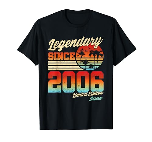 18. Geburtstag Junge Mädchen 18 Jahre 2006 Juni Geschenk T-Shirt 18. Geburtstag Junge Mädchen 18 Jahre 2006 Juni Geschenk T-Shirt von 2006 Geburtstag Limited Edition Juni 2006