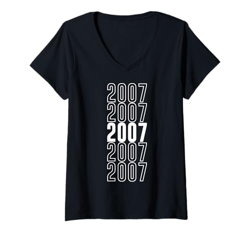 Damen 2007 T-Shirt mit V-Ausschnitt Damen 2007 T-Shirt mit V-Ausschnitt von 2007 Apparel