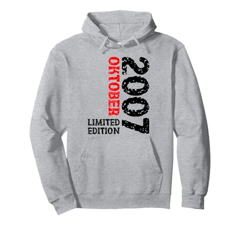 18. Geburtstag Frauen Männer Limited Edition Oktober 2007 Pullover Hoodie von 2007 Geburtstag Damen Herren Geburtstagsgeschenk