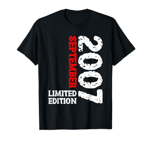 18. Geburtstag Frauen Männer Limited Edition September 2007 T-Shirt 18. Geburtstag Frauen Männer Limited Edition September 2007 T-Shirt von 2007 Geburtstag Damen Herren Geburtstagsgeschenk