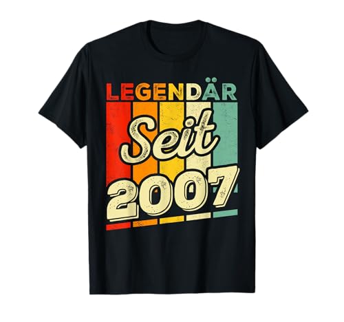 Lustig Legendär Seit 2007 Geburtstag Jahrgang Damen Herren T-Shirt Lustig Legendär Seit 2007 Geburtstag Jahrgang Damen Herren T-Shirt von 2007 Legendär Seit Männer Frauen