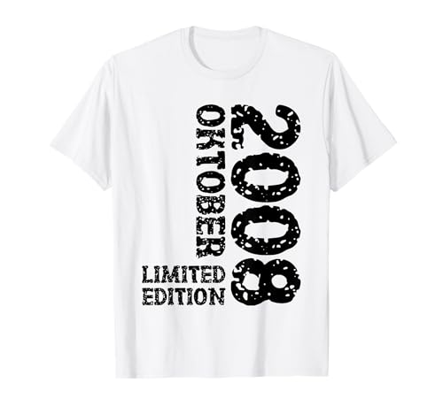 17. Geburtstag Frauen Männer Limited Edition Oktober 2008 T-Shirt 17. Geburtstag Frauen Männer Limited Edition Oktober 2008 T-Shirt von 2008 Geburtstag Damen Herren Geburtstagsgeschenk