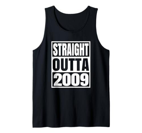 Herren Vintage 2009 T-Shirts für Herren Retro Funny 2009 Geburtstag Tank Top von 2009 Geschenk Vintage 2009 Geburtstagsgeschenke