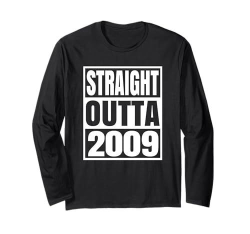 Vintage 2009 T-Shirts für Herren Retro Funny 2009 Geburtstag Langarmshirt von 2009 Geschenk Vintage 2009 Geburtstagsgeschenke
