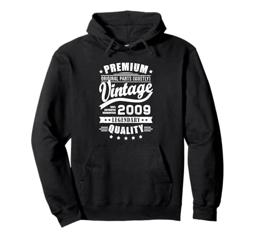 Vintage 2009 T-Shirts für Herren Retro Funny 2009 Geburtstag Pullover Hoodie von 2009 Geschenk Vintage 2009 Geburtstagsgeschenke