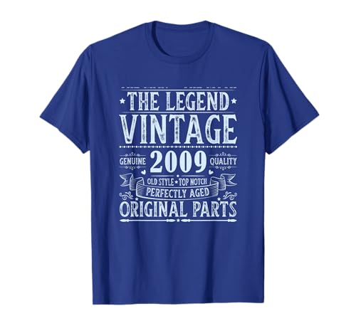 Vintage 2009 T-Shirts für Herren Retro Funny 2009 Geburtstag T-Shirt von 2009 Gift Vintage 2009 Birthday Gifts for Men