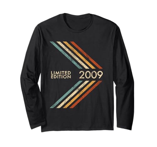 Geburtstag 2009 Limited Edition Junge Mädchen Vintage Style Langarmshirt Geburtstag 2009 Limited Edition Junge Mädchen Vintage Style Langarmshirt von 2009 Limited Edition Sport Vintage Style Birthday