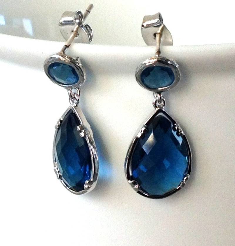 Blauer Schmuck, Geschenk Für Sie, Ohrstecker, Saphir Ohrringe, Blaue Baumeln Ohrringe Bolzen, Brautjungfer Blauer Schmuck, Geschenk Für Sie, Ohrstecker, Saphir Ohrringe, Blaue Baumeln Ohrringe Bolzen, Brautjungfer von 2010louisek7