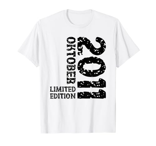 14. Geburtstag Frauen Männer Limited Edition Oktober 2011 T-Shirt 14. Geburtstag Frauen Männer Limited Edition Oktober 2011 T-Shirt von 2011 Geburtstag Damen Herren Geburtstagsgeschenk