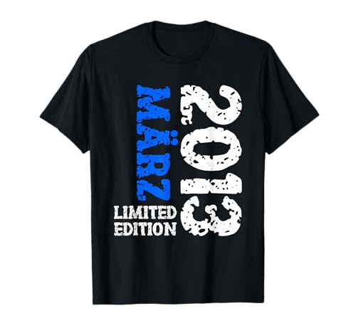 12. Geburtstag Deko Frauen Männer Limited Edition März 2013 T-Shirt von 2013 Geburtstag Damen Herren Geburtstagsgeschenk
