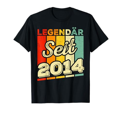 Lustig Legendär Seit 2014 Geburtstag Jahrgang Damen Herren T-Shirt von 2014 Legendär Seit Männer Frauen