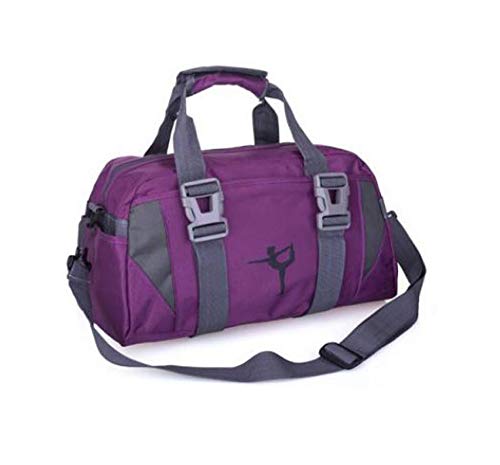 Kleine/große Tanztasche für Mädchen, Sporttaschen für Damen, Yoga-Tasche, Übernachtungstaschen für Mädchen, Wochenendtaschen, L, Violett, L von WVMKOR